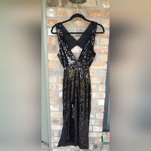 Black sequined dress